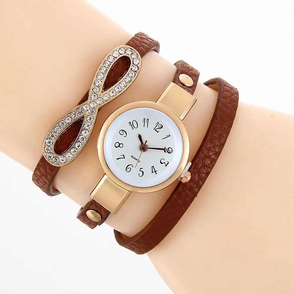 Leather Quartz Analog Wrist Watch, free shipping