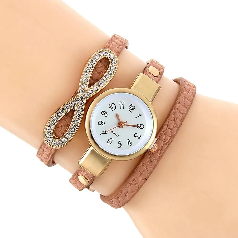 Leather Quartz Analog Wrist Watch, free shipping