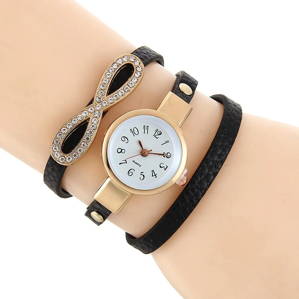 Leather Quartz Analog Wrist Watch, free shipping