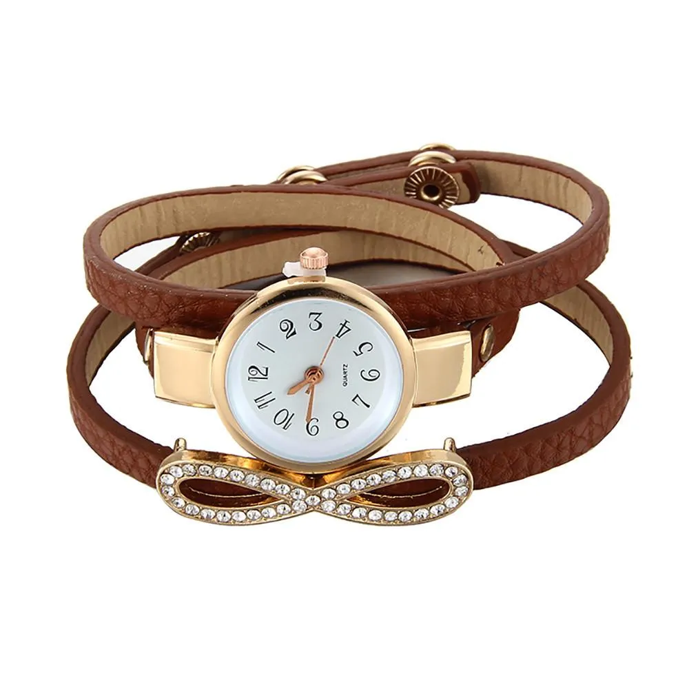 Leather Quartz Analog Wrist Watch, free shipping