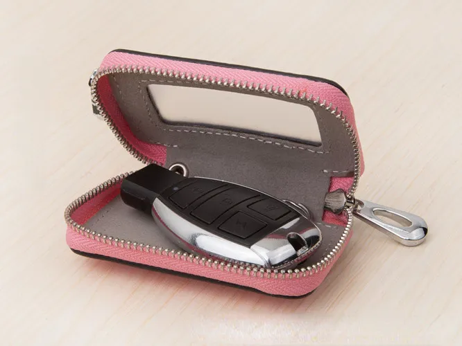 Leather Transparent Zipper Car Case with Key Input Funciton 9069