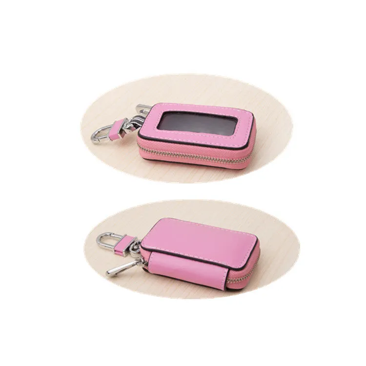 Leather Transparent Zipper Car Case with Key Input Funciton 9069