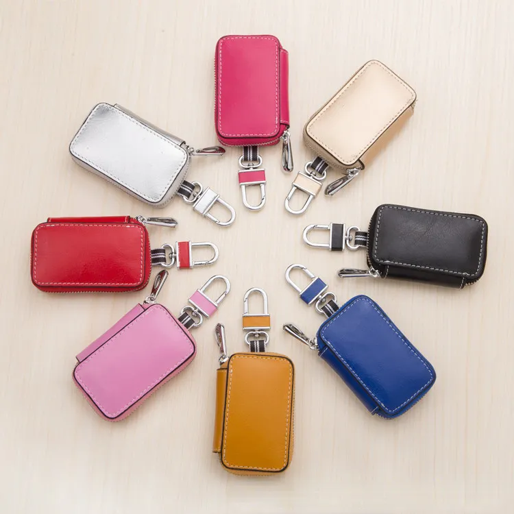 Leather Transparent Zipper Car Case with Key Input Funciton 9069