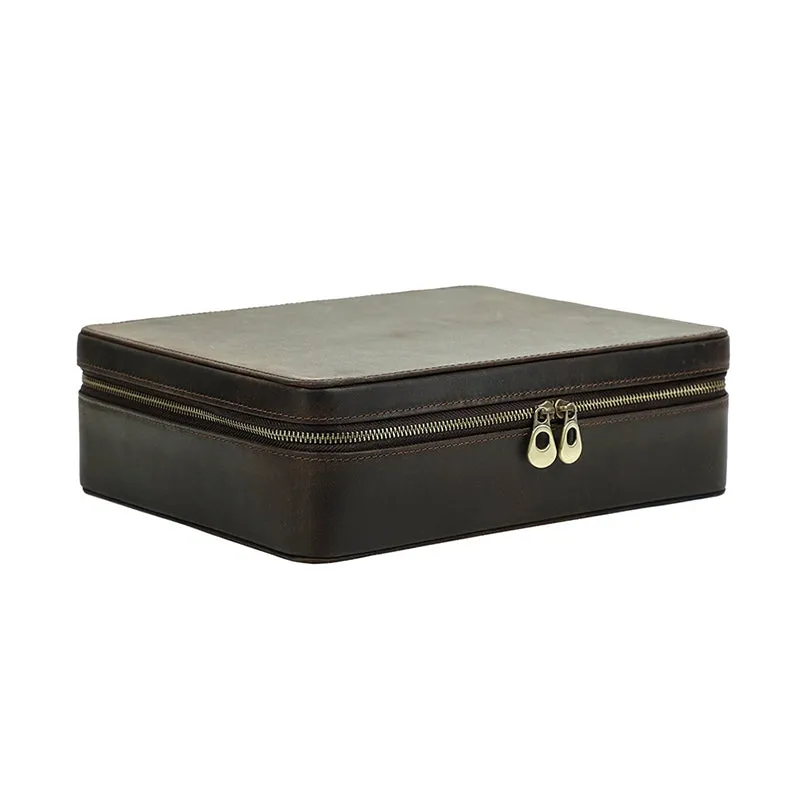 Leather Watch Box for 10 Watches - Free Monogram