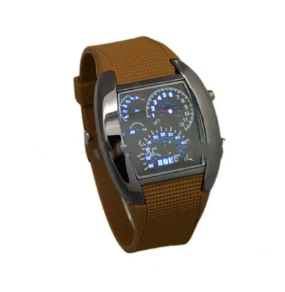 Led electronic aviation watch men's fashion sports dashboard creative watch