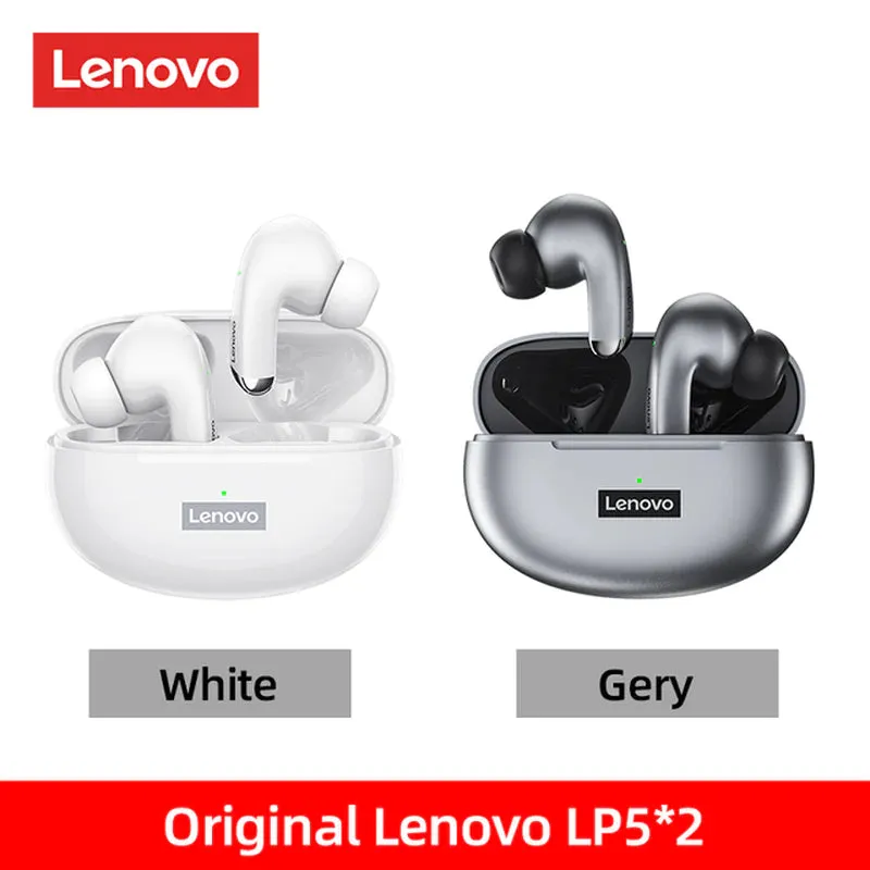 Lenovo LP5 Wireless Bluetooth Earbuds Hifi Music Earphone with Mic Headphones Sports