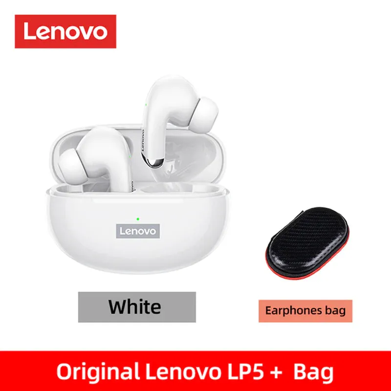 Lenovo LP5 Wireless Bluetooth Earbuds Hifi Music Earphone with Mic Headphones Sports