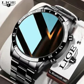 LIGE Quartz Touch Screen Waterproof Smart Fitness Watch