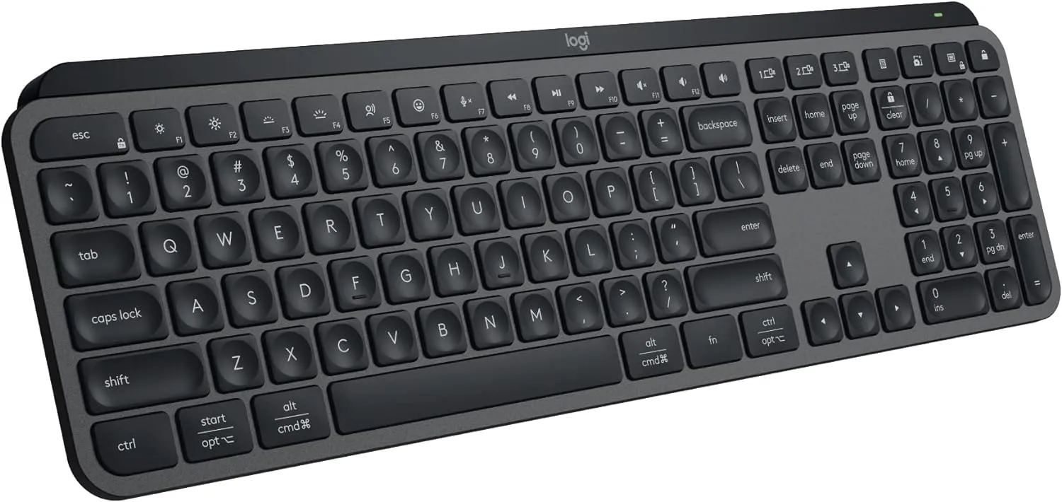 Logitech MX KEYS S Wireless Keyboard 先進無線炫光鍵盤 - Graphite 石墨灰色 920-011563 原裝行貨