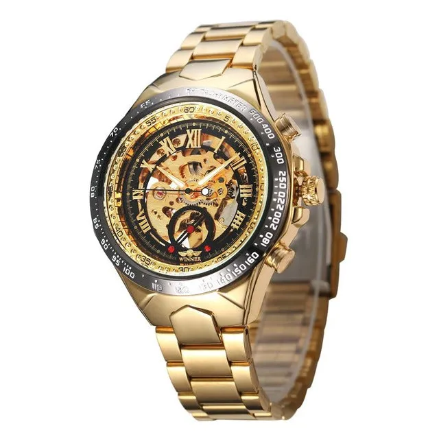 Luxury Watch Men Skeleton Automatic Mechanical Watch Gold Skeleton Vintage Watchskeleton Man Watch Mens Watch Top Brand Luxury