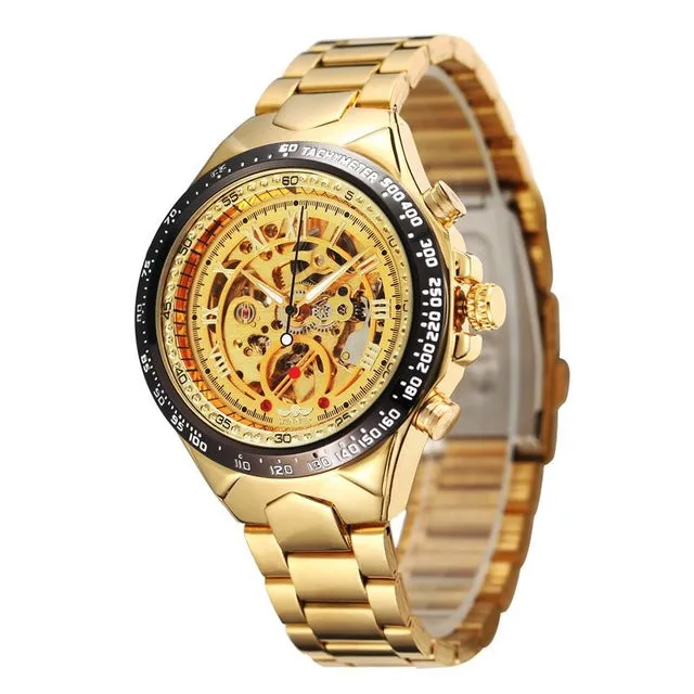 Luxury Watch Men Skeleton Automatic Mechanical Watch Gold Skeleton Vintage Watchskeleton Man Watch Mens Watch Top Brand Luxury