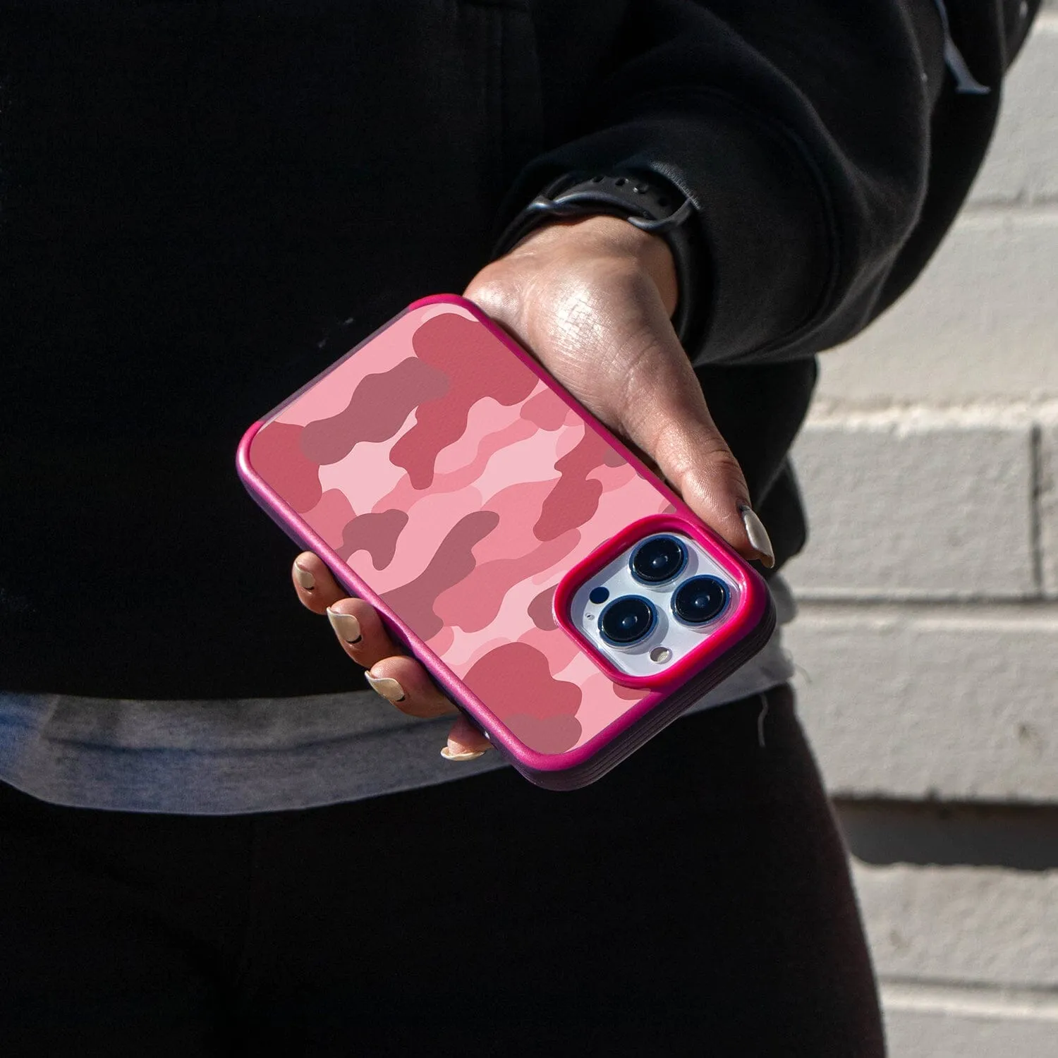 MagSafe iPhone 13 Pro Pink Camo Case