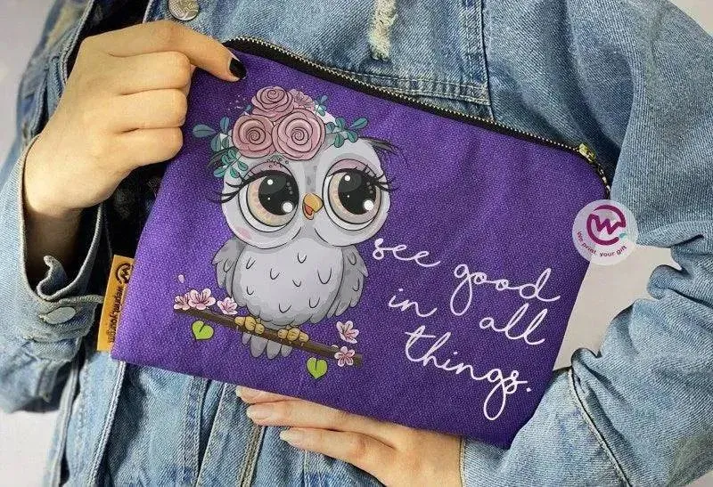 Makeup & Pencil Case - Owl-A