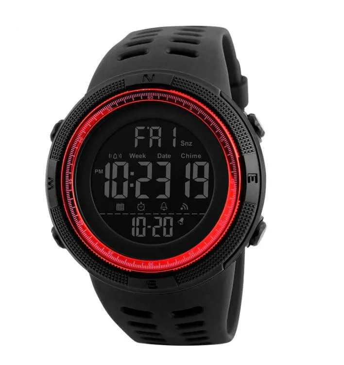 Men Multifunktional Watch Alarm Clock 5Bar Waterproof Digital