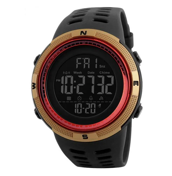 Men Multifunktional Watch Alarm Clock 5Bar Waterproof Digital