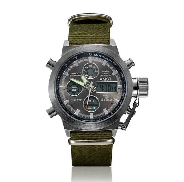 Men Top Brand Luxury quartz Watches electronic digital display Military watch Men sports watches 30ATM wristwatch