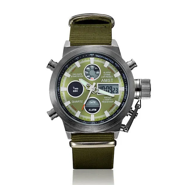 Men Top Brand Luxury quartz Watches electronic digital display Military watch Men sports watches 30ATM wristwatch