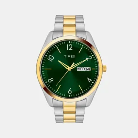 Men's Green Dial Analog Stainless Steel Watch TWTG10404