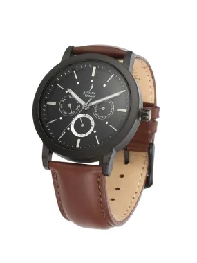 Men's Leather Strap Watch