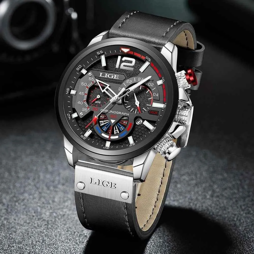 Men's Simple Watches 7TS0313 Casual Leather Sport Waterproof Quartz