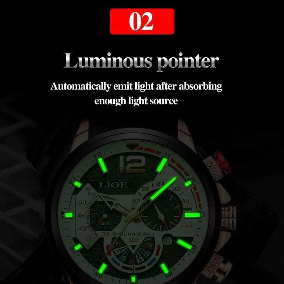 Men's Simple Watches 7TS0313 Casual Leather Sport Waterproof Quartz