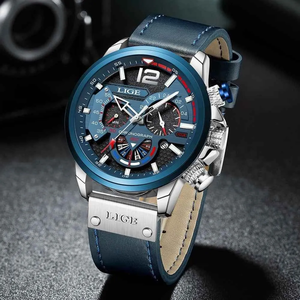 Men's Simple Watches 7TS0313 Casual Leather Sport Waterproof Quartz