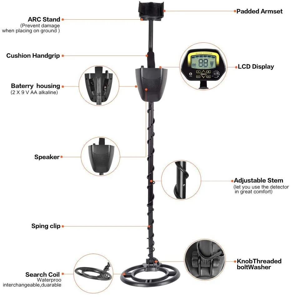 Metal Detector MD3030 high Sensitivity Professional Gold and Silver Copper Money Detector