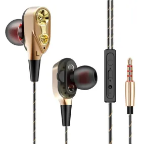 Metal In-ear Wire-controlled Music Small Headphones-In-Ear Headphones