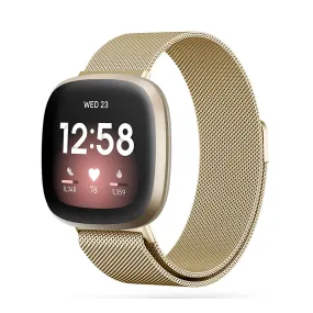 Metal Milanese Loop Bands | Fitbit Sense & Fitbit Versa 3 Smart Watch |Classic Gold