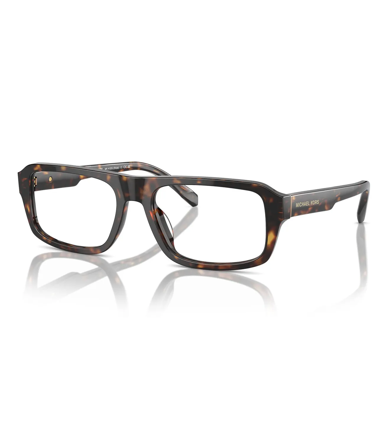 Micheal Kors Men's Dark Tortoise Rectangular Optical Frame