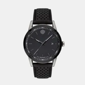 Museum Men Black Analog Leather Watch 607559