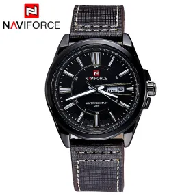 NAVIFORCE Genuine Leather Mens Watch Top Brand Luxury Men Quartz Watches Men Sports Watch Fashion Watches