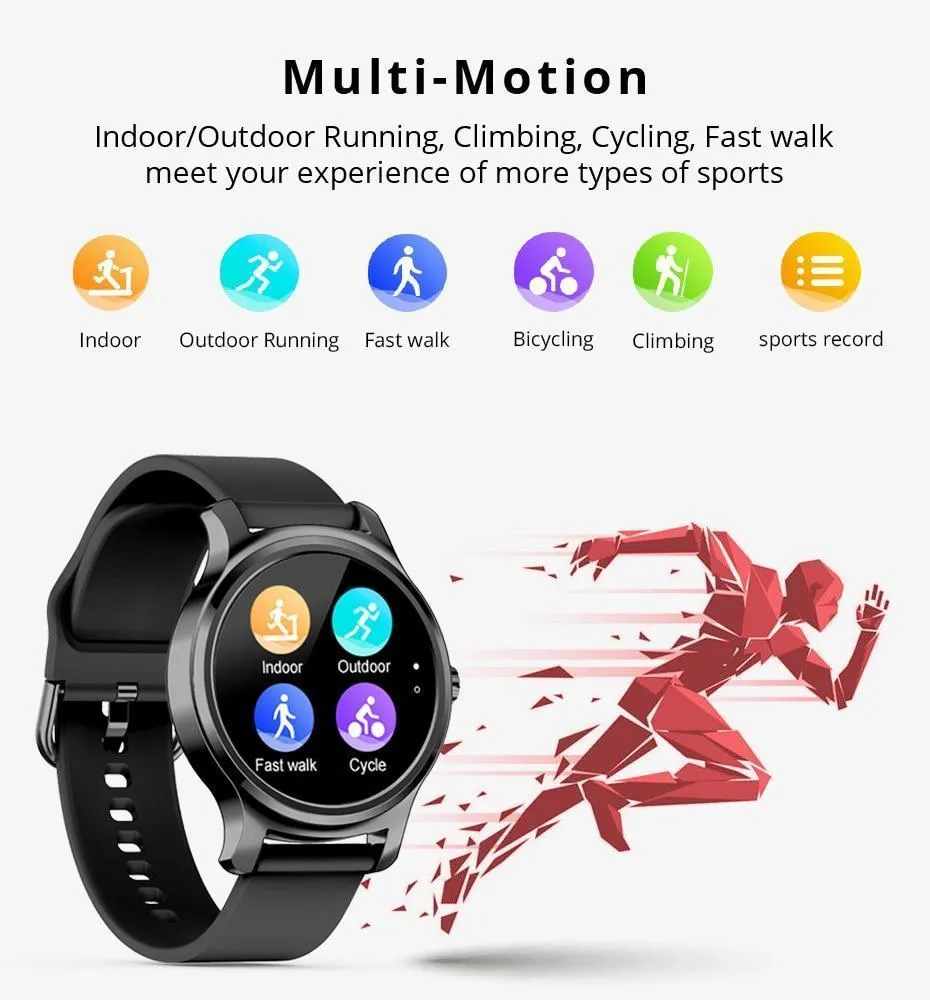 New Heart Rate Fitness Monitor Dynamic Bluetooth Sport Smartwatch For iOS Android