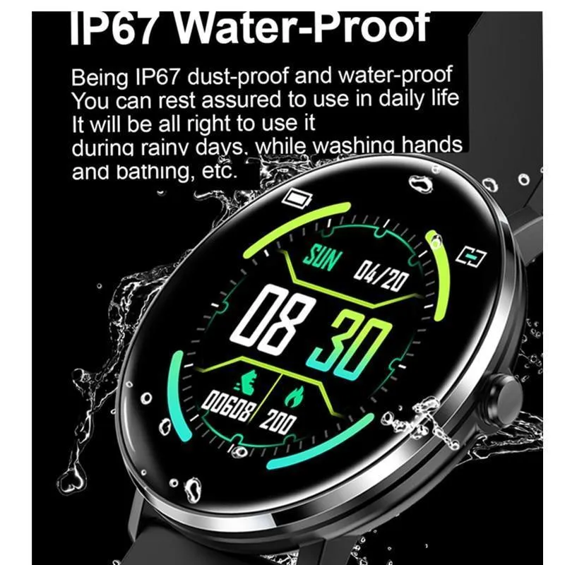 New IP67 Waterproof Heart Rate Fitness Tracker Digital Bracelet Wrist Smartwatch