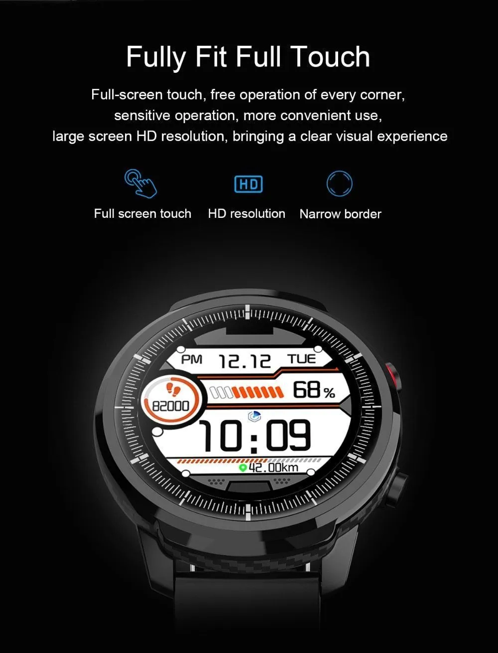 New IP67 Waterproof Heart Rate Monitor Blood Pressure Fitness Tracker Smartwatch For Android iPhone