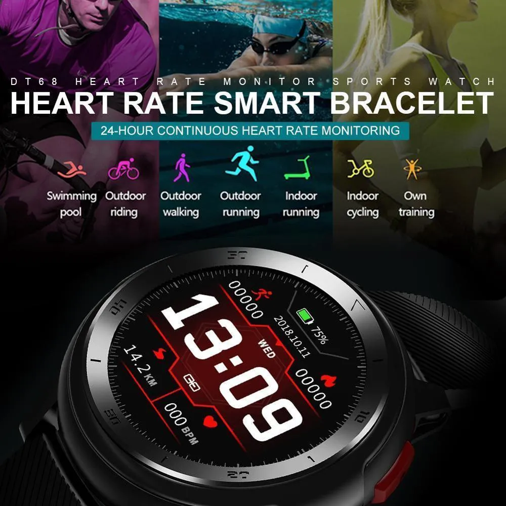 New IP68 Waterproof Bluetooth Sport Smartwatch Fitness Tracker Heart Rate Monitor Smart Watch