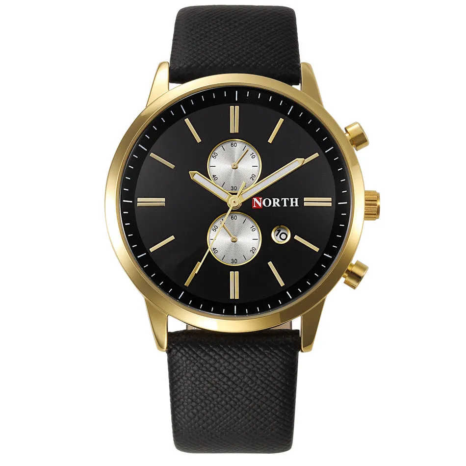 New Men Fashion Casual watch Famous Brand Quartz Watch Gold Wristwatch Date Display montre reloj relogio masculino