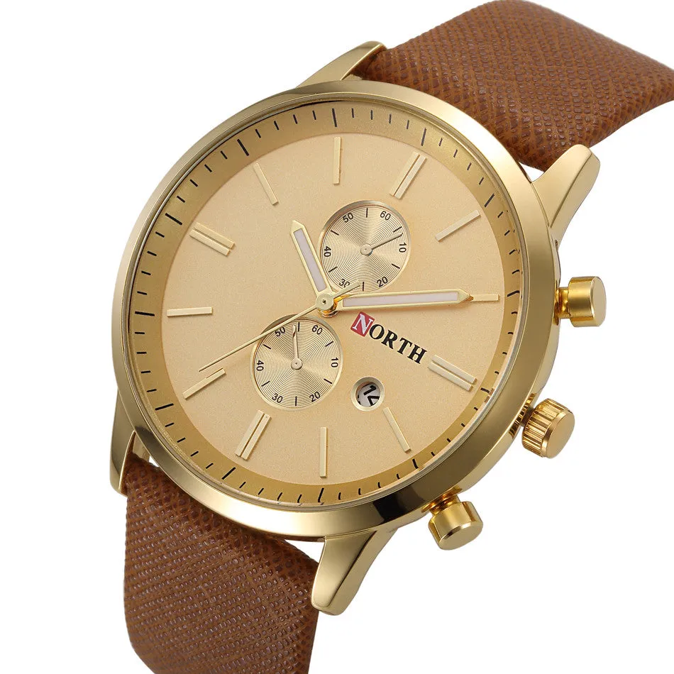 New Men Fashion Casual watch Famous Brand Quartz Watch Gold Wristwatch Date Display montre reloj relogio masculino