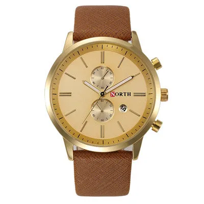 New Men Fashion Casual watch Famous Brand Quartz Watch Gold Wristwatch Date Display montre reloj relogio masculino