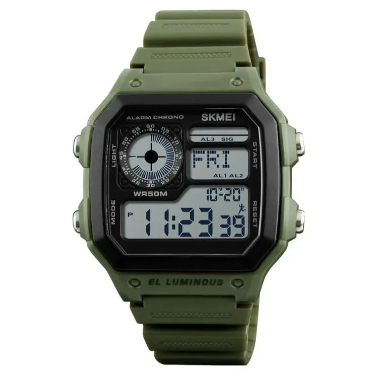 New Multifunctional Male Outdoor Sports Electronic Fashion Waterproof Step Counter Men's Watch S59671