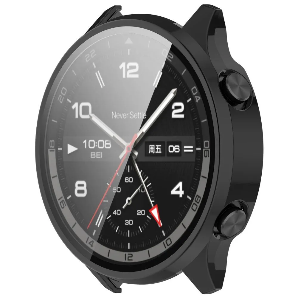 OnePlus Watch 2R Cover - Hærdet Glas - Sort