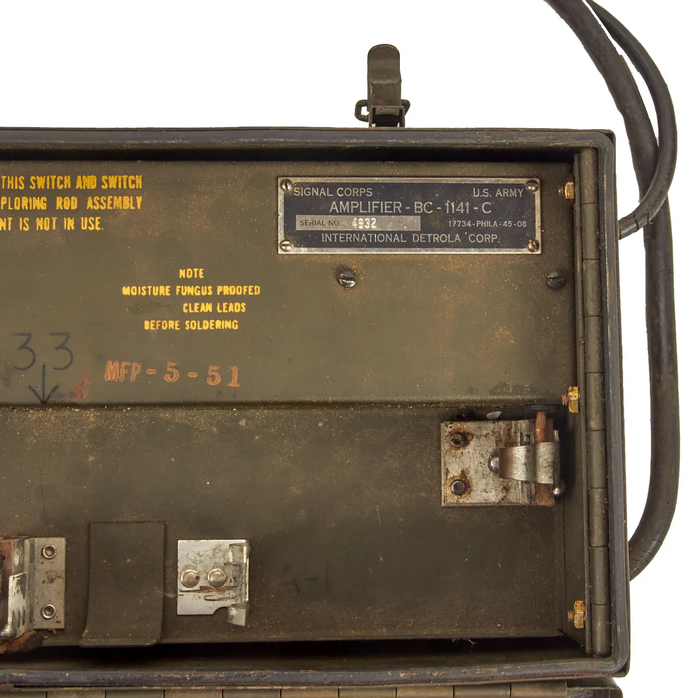 Original U.S. WWII 1945 Dated SCR 625-C Mine Detector