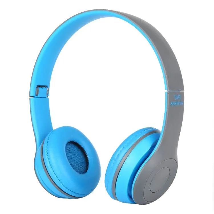 P47 Foldable Bluetooth Headphones with AUX, FM Radio & MP3 Playback, Hands-Free Call Support