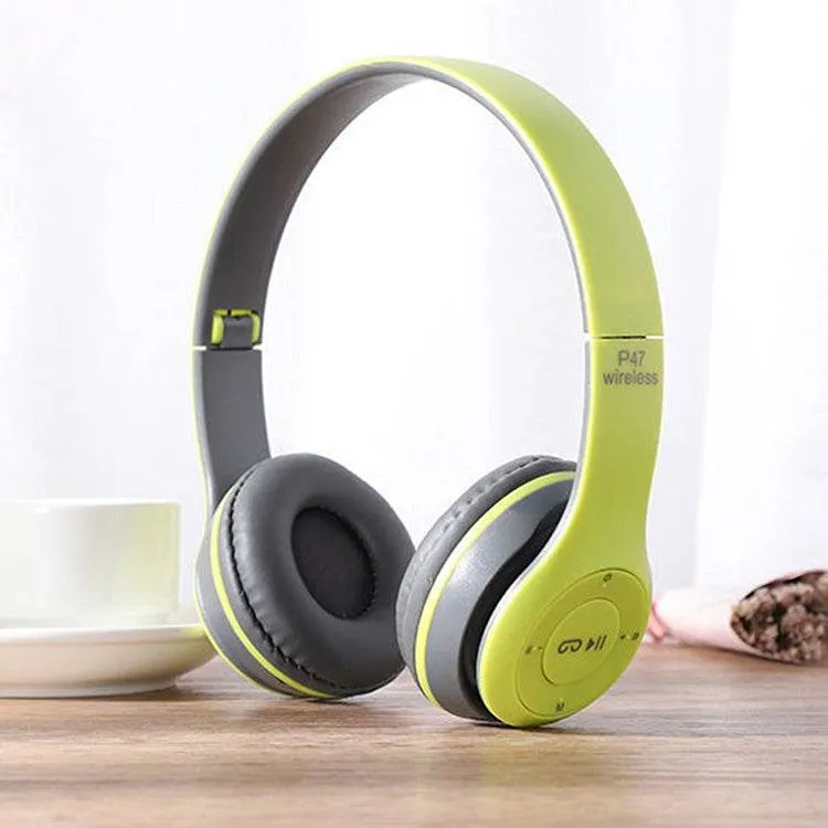 P47 Foldable Bluetooth Headphones with AUX, FM Radio & MP3 Playback, Hands-Free Call Support