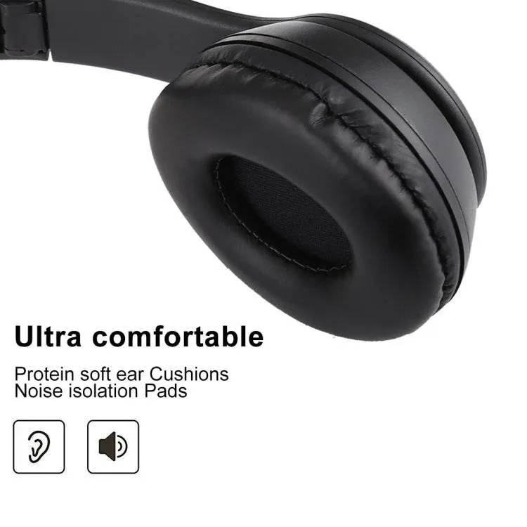 P47 Foldable Bluetooth Headphones with AUX, FM Radio & MP3 Playback, Hands-Free Call Support