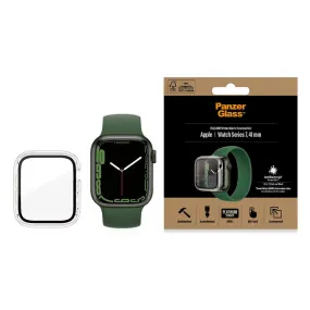 PanzerGlass Apple Watch 9/8/7 (41mm) Full Body Protection Cover   Indbygget Skærmbeskyttelse m. Anti-Bacterial - Gennemsigtig