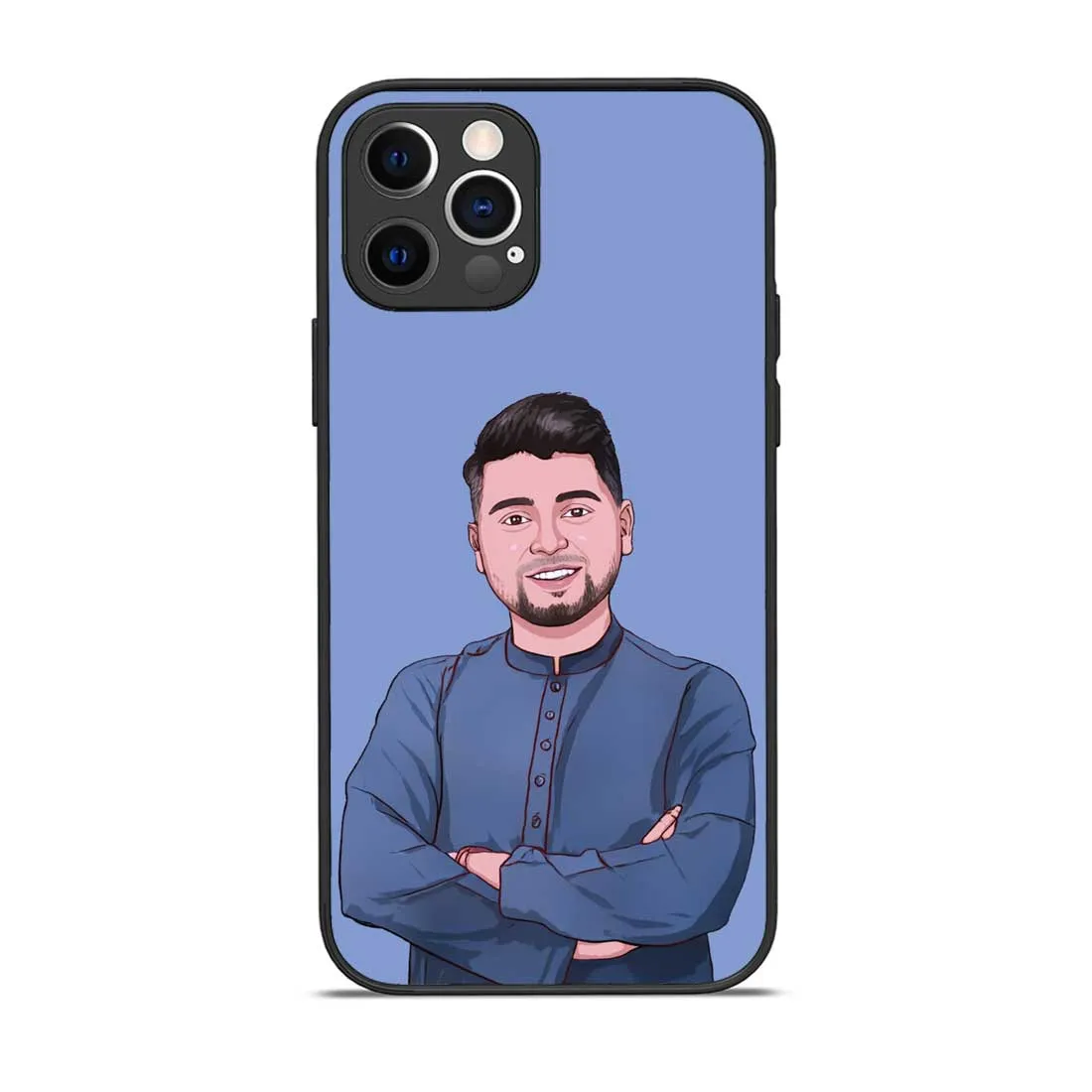 Personalized Mobile Back Cover iPhone 12 Pro Phone Case with Image - Cartoonify From Photo