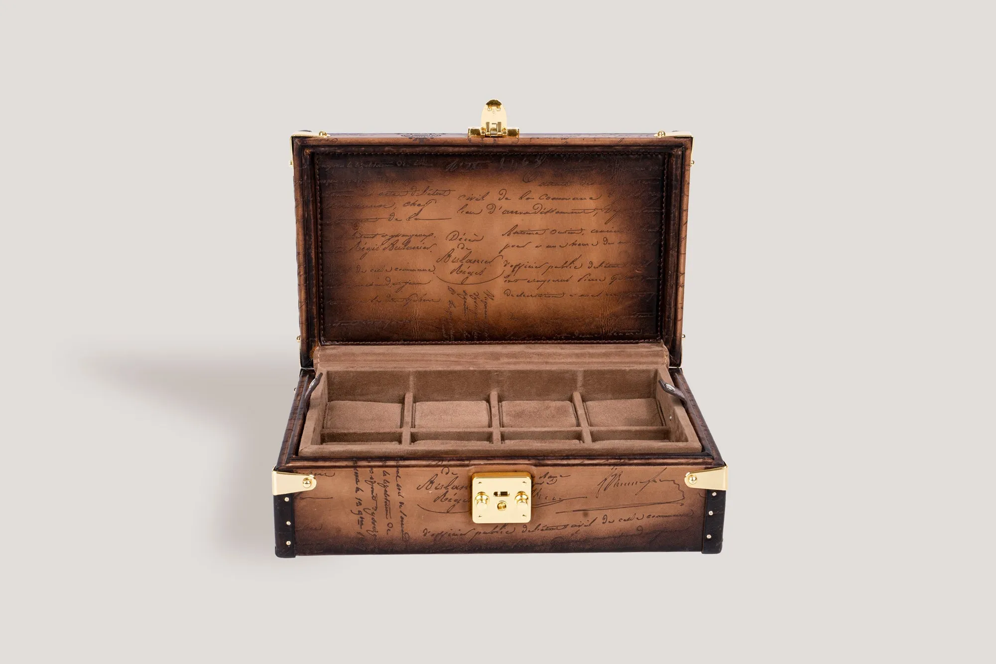 Petra Watch Case - Parchment Patina Light Tan