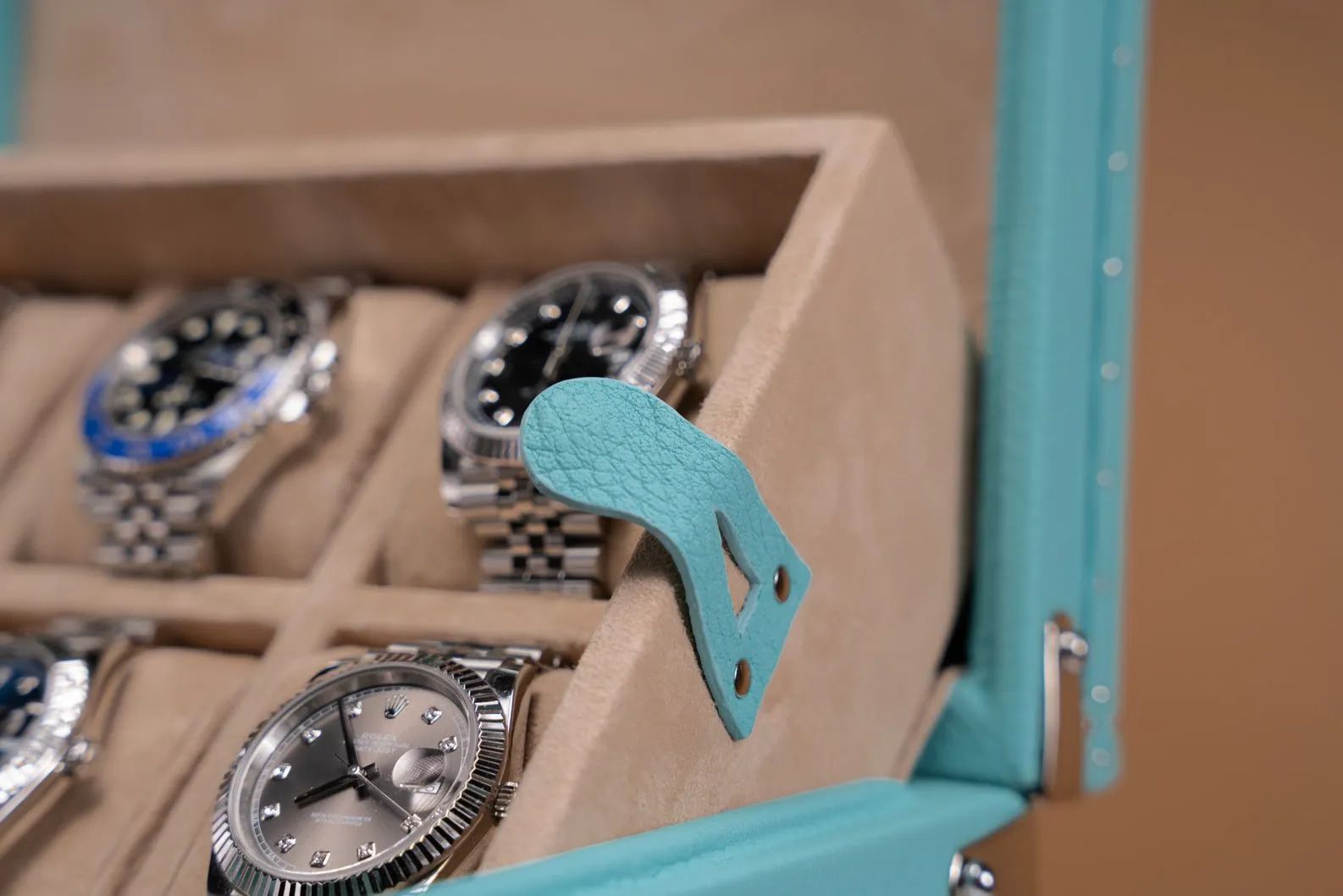 Petra Watch Case - Togo Tiffany Blue