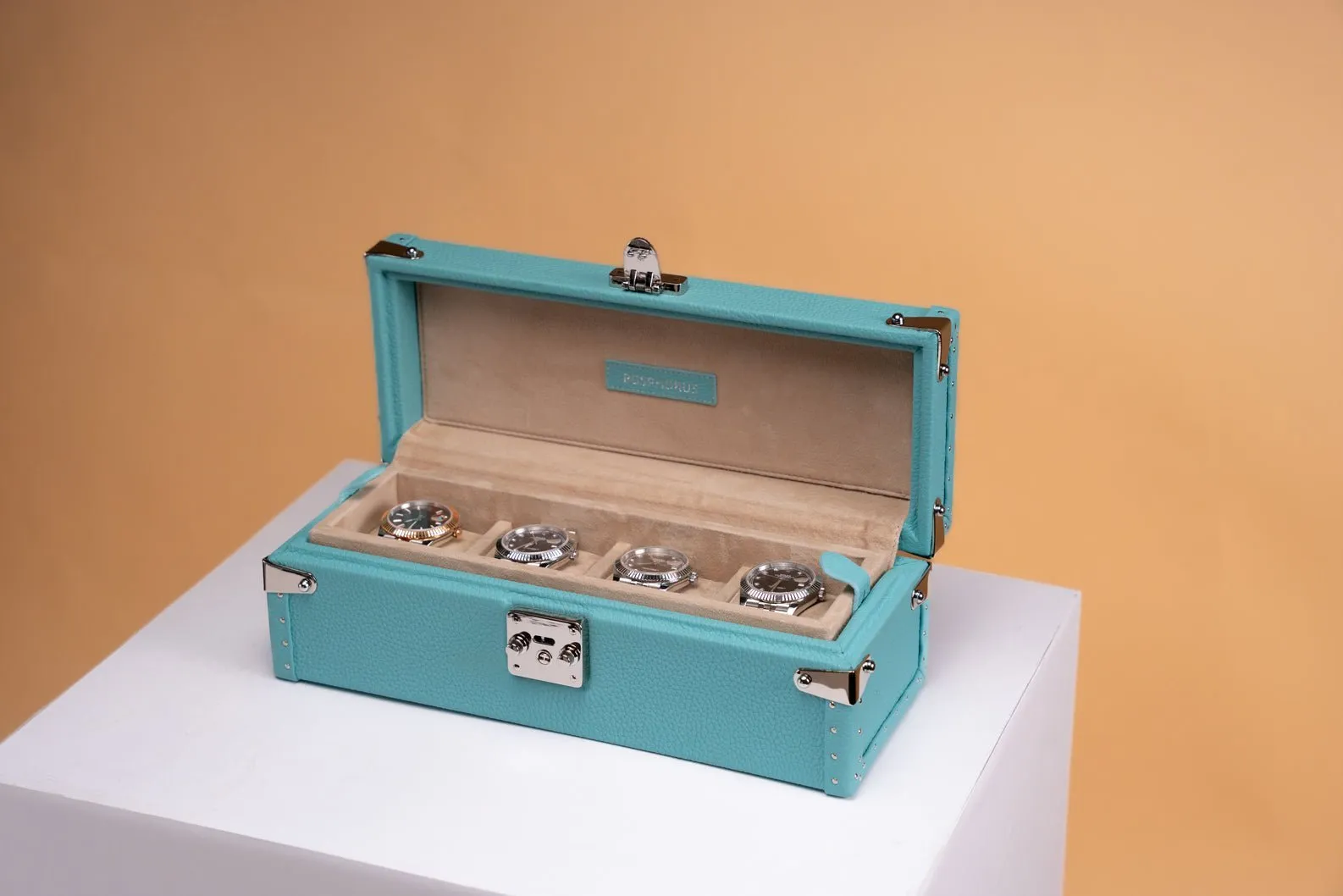 Petra Watch Case - Togo Tiffany Blue